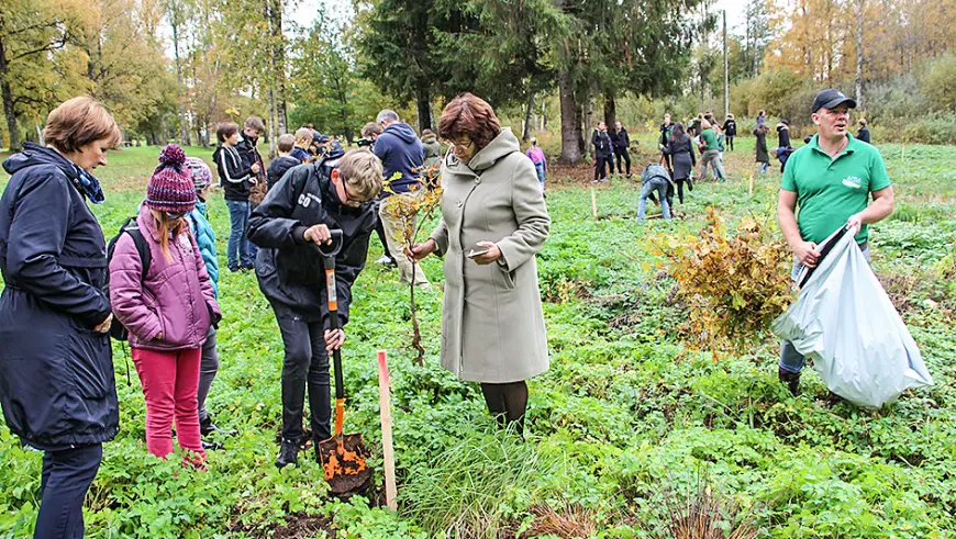 Limbažos jauniešu forumā tiekas ekoskolas un stāda kociņus