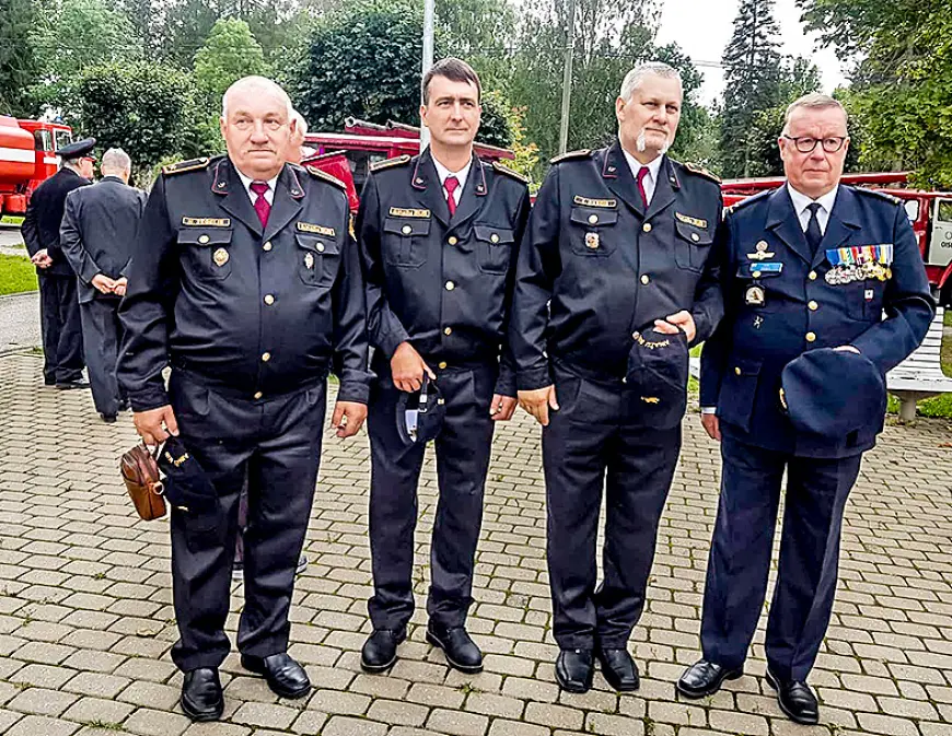 Ainažu brīvprātīgie ugunsvīri viesos pie igauņu kolēģiem