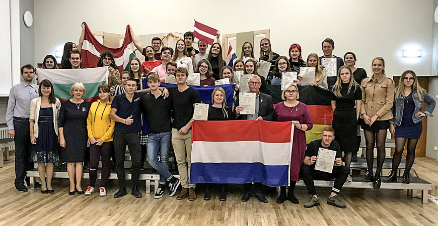 Limbažu ģimnāziju apmeklē draugi no Vācijas, Bulgārijas un Nīderlandes