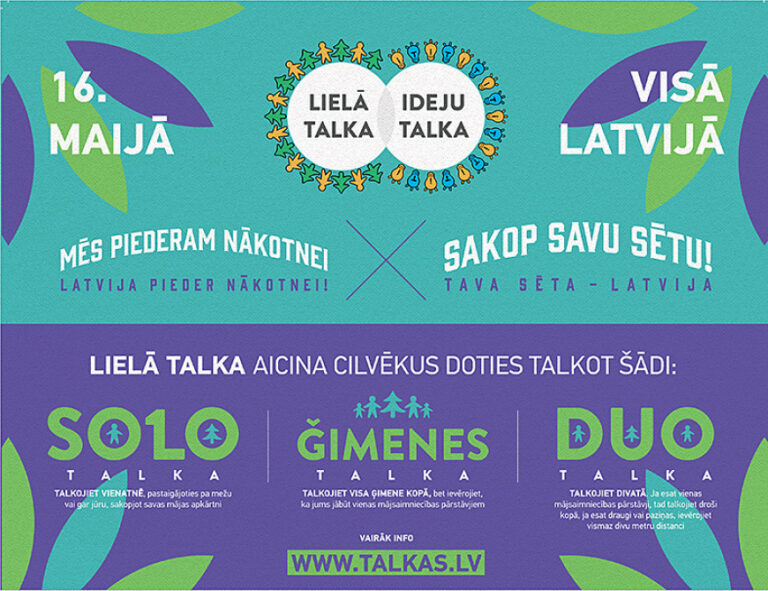 Aicinām piedalīties citādā Lielajā talkā!