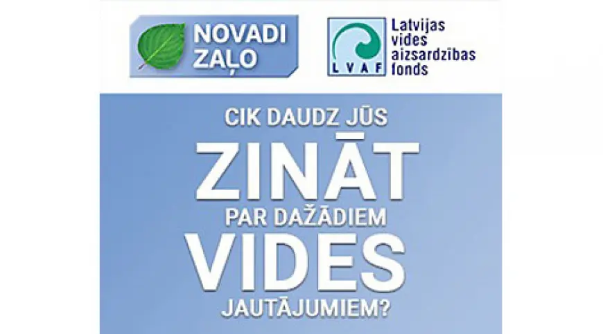 Cik daudz jūs zināt par dažādiem vides jautājumiem?