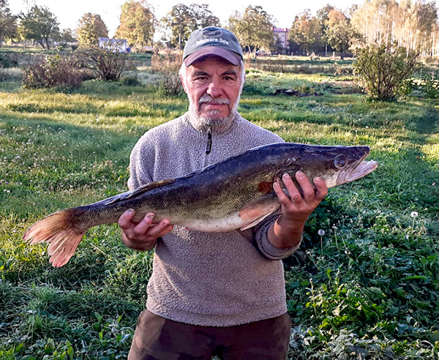 Limbažniekam Lielezerā laimējas tikt pie liela zandarta