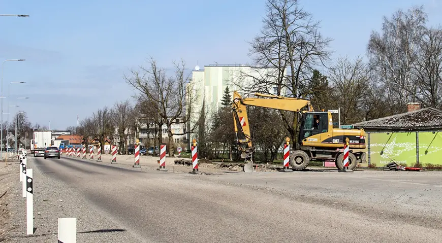 Tranzītielas pārbūve Salacgrīvā notiek ar pilnu jaudu