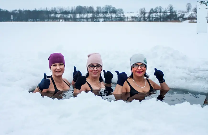 Limbažnieces rod laimes hormonus ziemas peldē