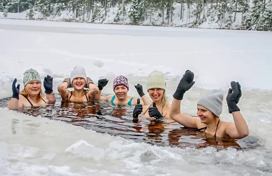 Ziemas peldei ir burvīga pēcgarša