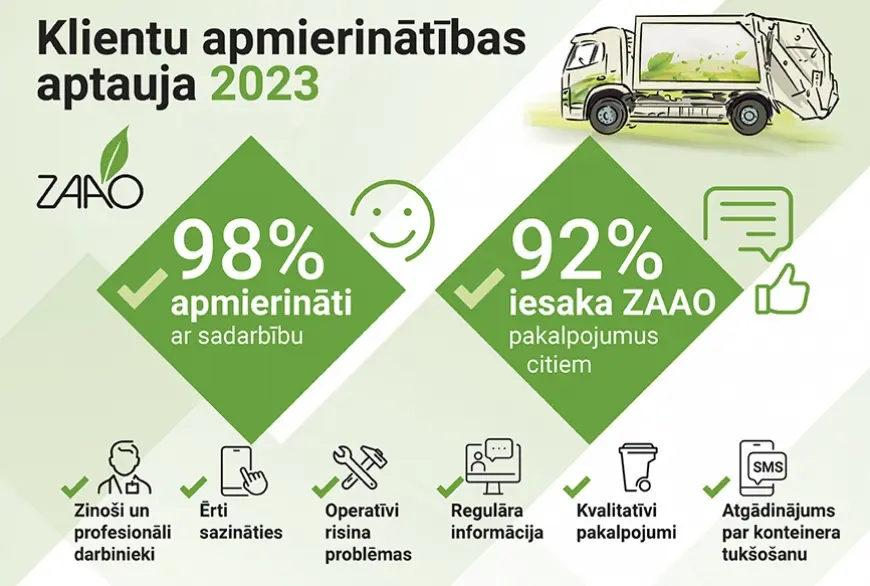 Apmierinātība ar ZAAO pakalpojumiem pieaugusi