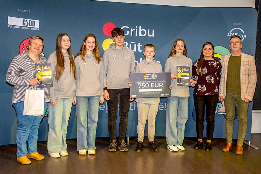 «Viļķenes spridzekļiem» – 3. vieta CSDD konkursa «Gribu būt mobils» finālā