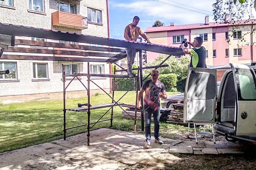 Prieks par atjaunotu veļas žāvētavu Limbažos