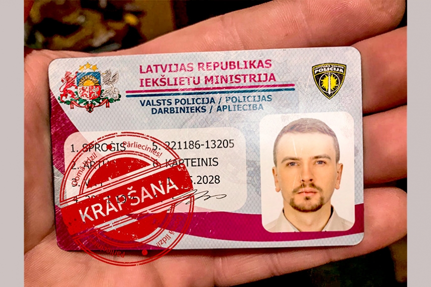 Krāpnieki uzdodas par VP amatpersonu un sūta viltus foto ar dienesta apliecību