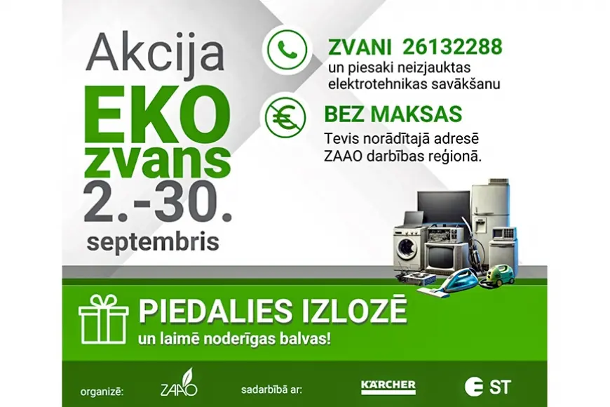 ZAAO aicina piedalīties akcijā «EKO ZVANS»