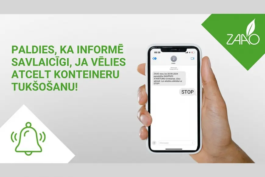 ZAAO atgādina par iespēju atteikt un pieteikt konteinera izvešanu