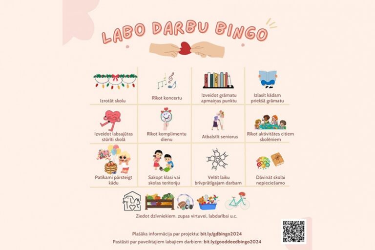 Limbažu Valsts ģimnāzijā – atkal «Labo darbu BINGO»