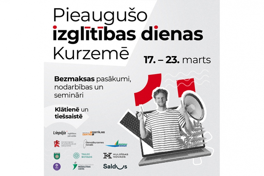 Iepazīs pieaugušo izglītības daudzveidību (Kurzeme)