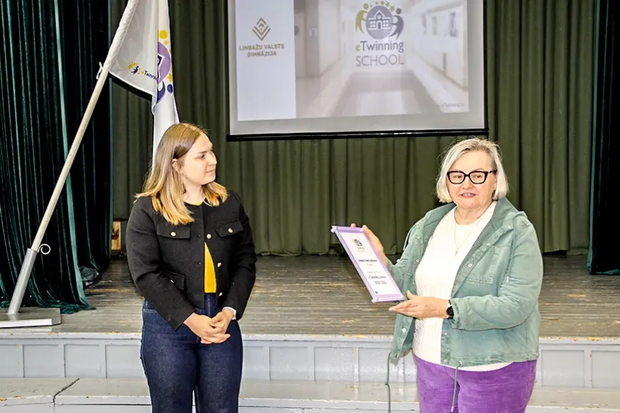 Limbažu Valsts ģimnāzija otroreiz iegūst Eiropas atzinību – «eTwinning skolas» statusu