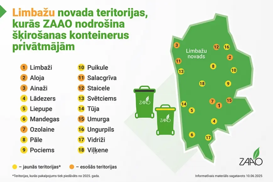ZAAO paplašina atkritumu dalītās vākšanas sistēmu