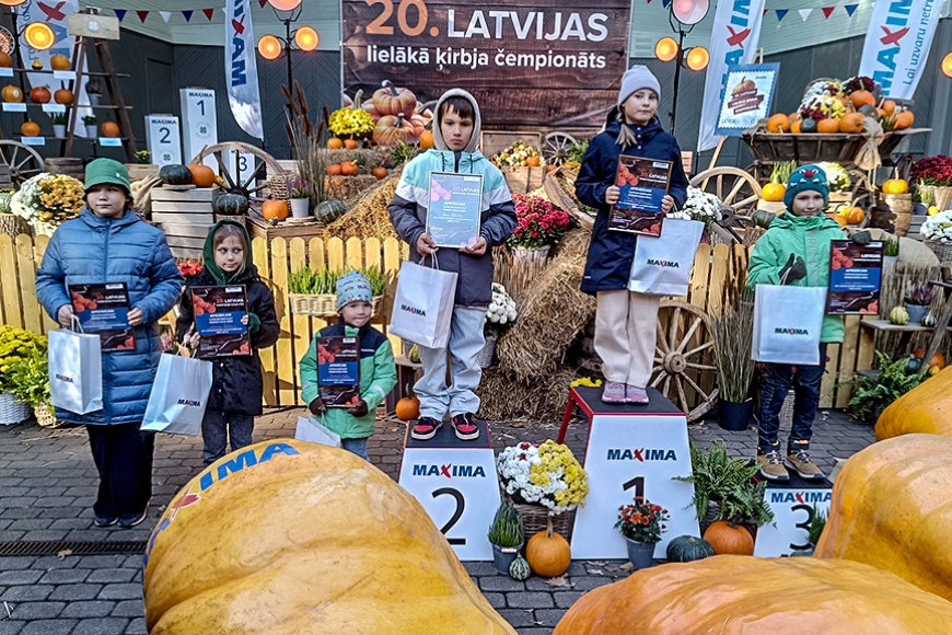 Arī Liepupes mazpulcēni Latvijas lielākā ķirbja čempionātā