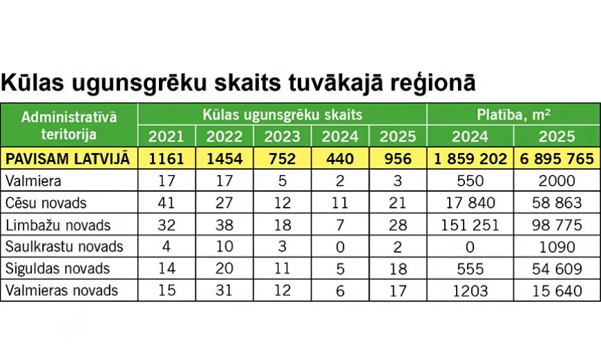 Kūlas ugunsgrēku skaits pērn atkal pieaudzis