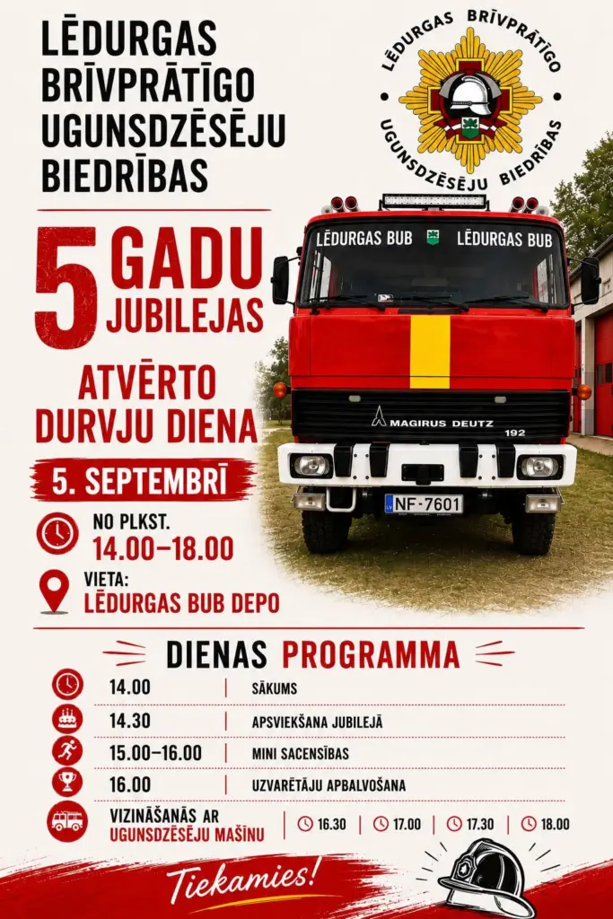 Lēdurgas Brīvprātīgo ugunsdzēsēju biedrības 5 gadu jubileja