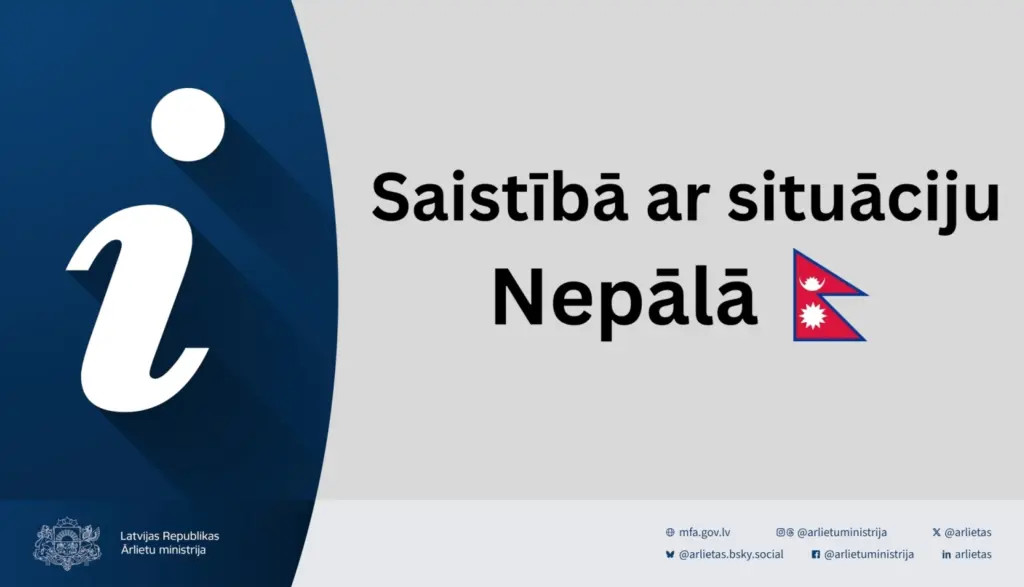 Informācija Nepālā pazudušo ceļotāju tuviniekiem