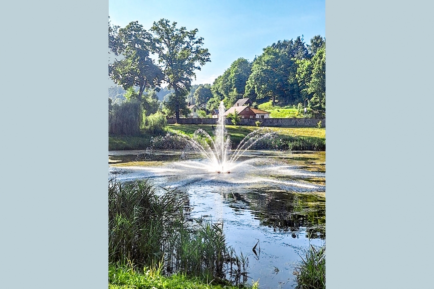 Latgale: Iedzīvotājus un viesus priecē strūklaka Krāslavas pils parkā