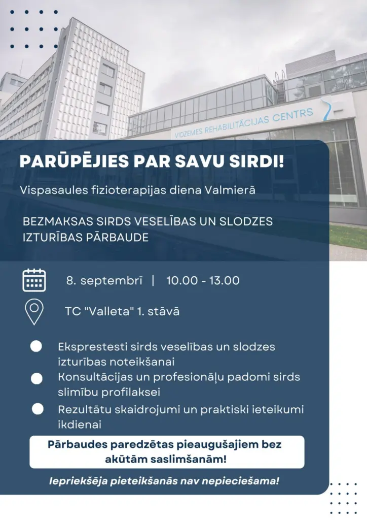 Bezmaksas sirds veselības un slodzes izturības pārbaude