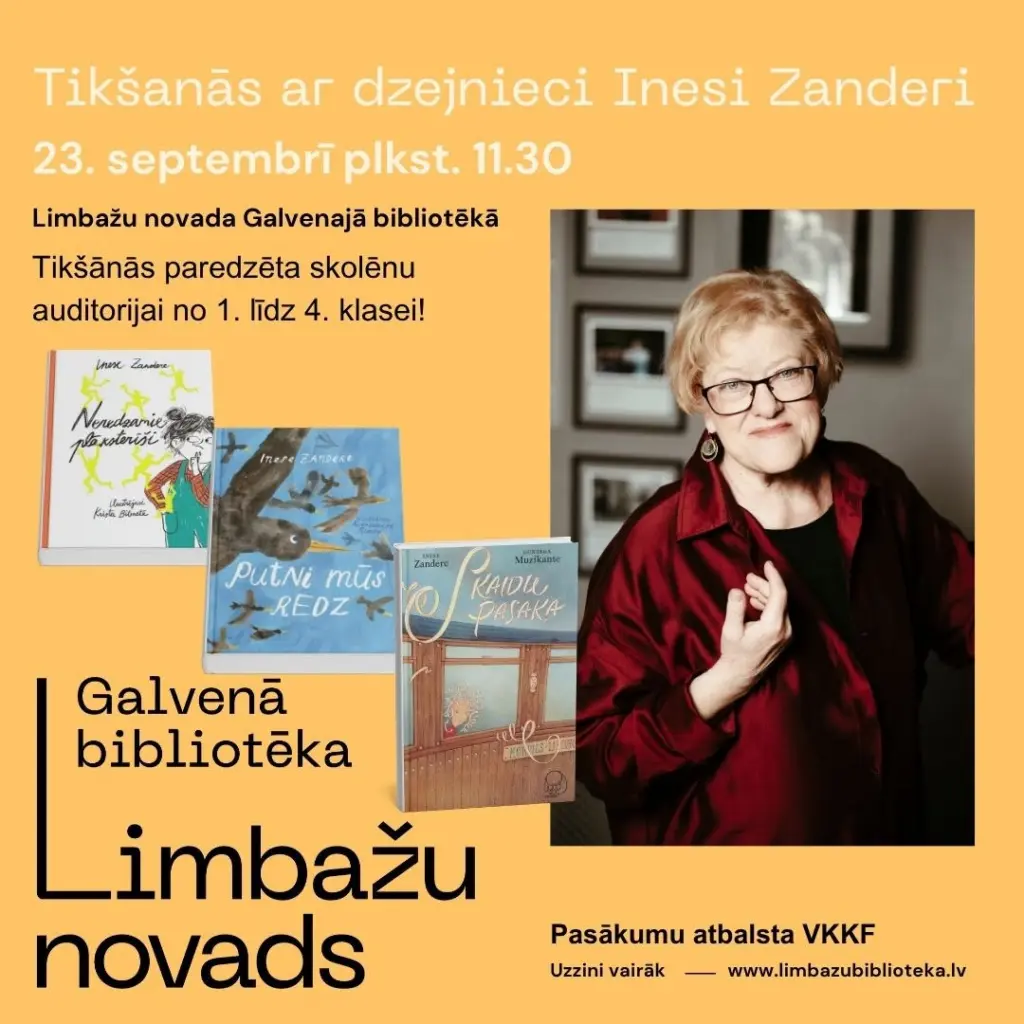 Tikšanās ar rakstnieci Inesi Zanderi