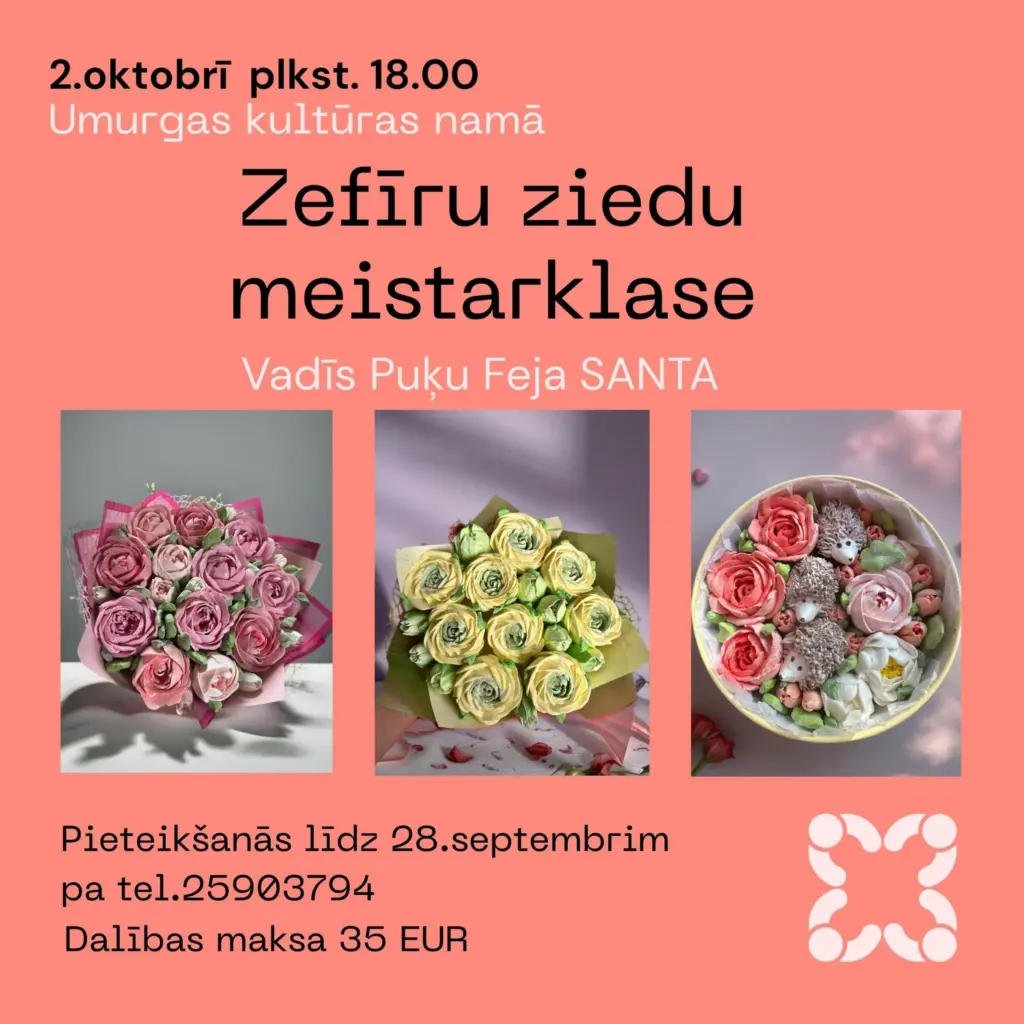 Zefīra ziedu meistarklase