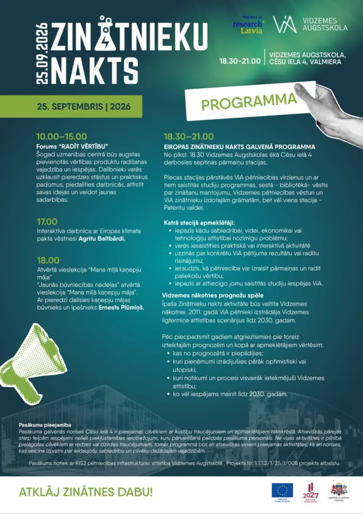 Zinātnieku nakts 2026