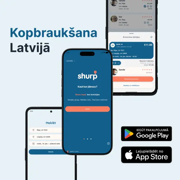 Latvijā radīta platforma, kas savieno autovadītājus un līdzbraucējus