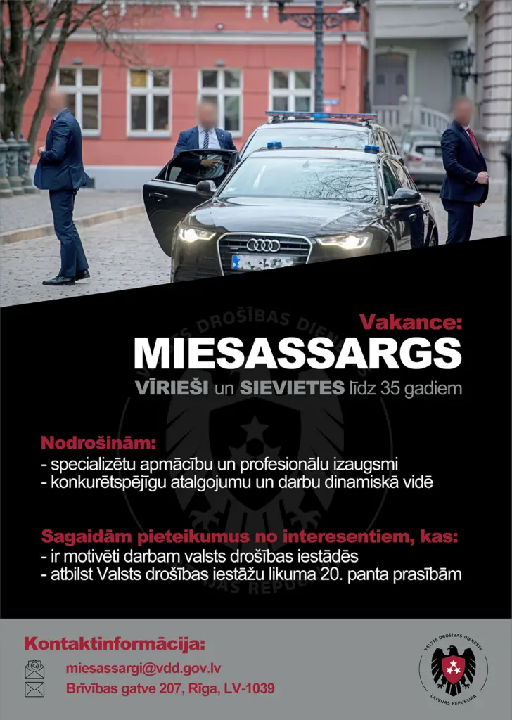 Valsts drošības dienests aicina darbā miesassargus
