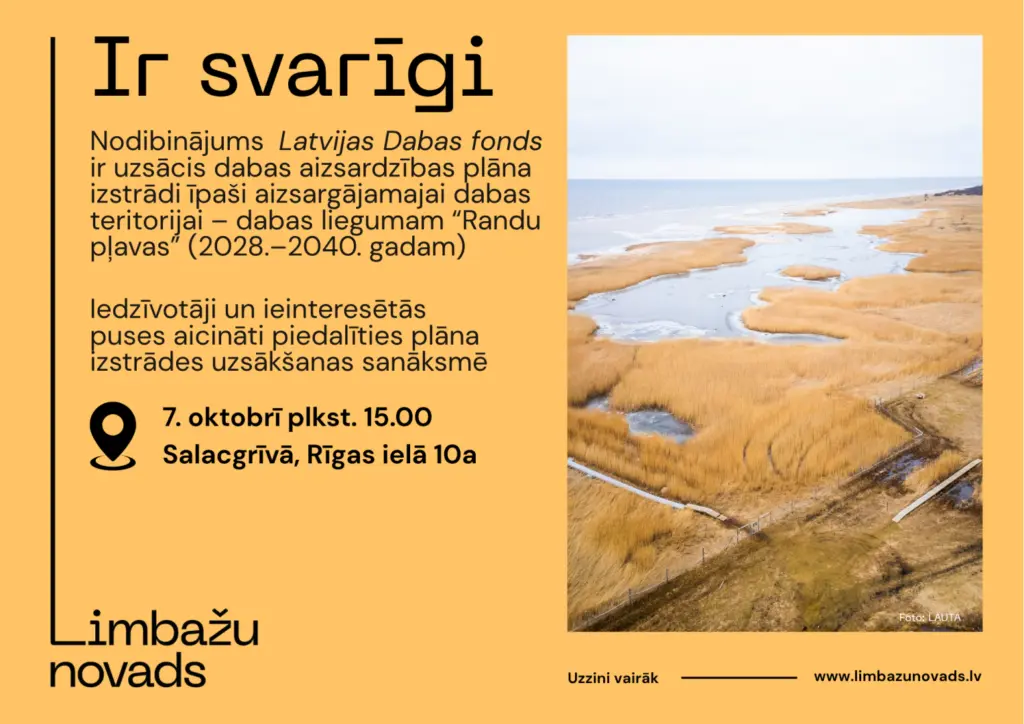 Dabas lieguma «Randu pļavas» jaunā dabas aizsardzības plāna izstrādes sākšanas sanāksme