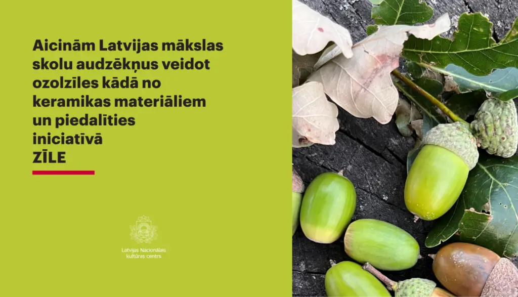 Latvijas mākslas skolas aicinātas radīt savu ozolzīli kopīgai izstādei