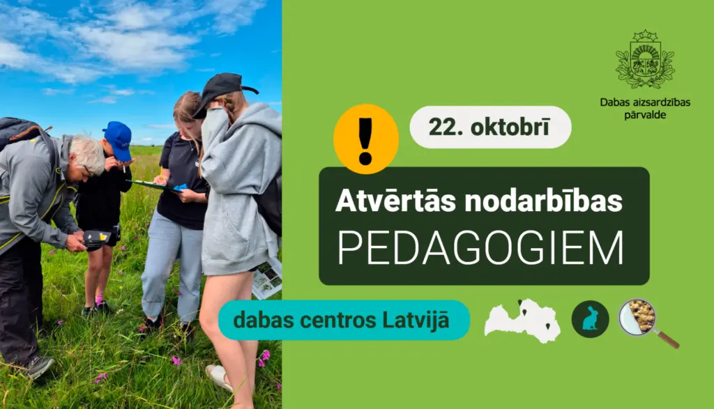 Skolotājus aicina piedalīties atvērtajās nodarbībās dabas izglītības centros Limbažu un Siguldas novadā