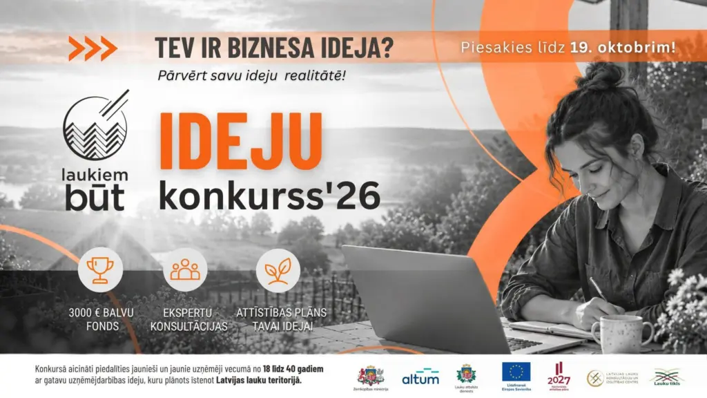 Jaunieši ar biznesa idejām aicināti konkursā «Laukiem būt!»
