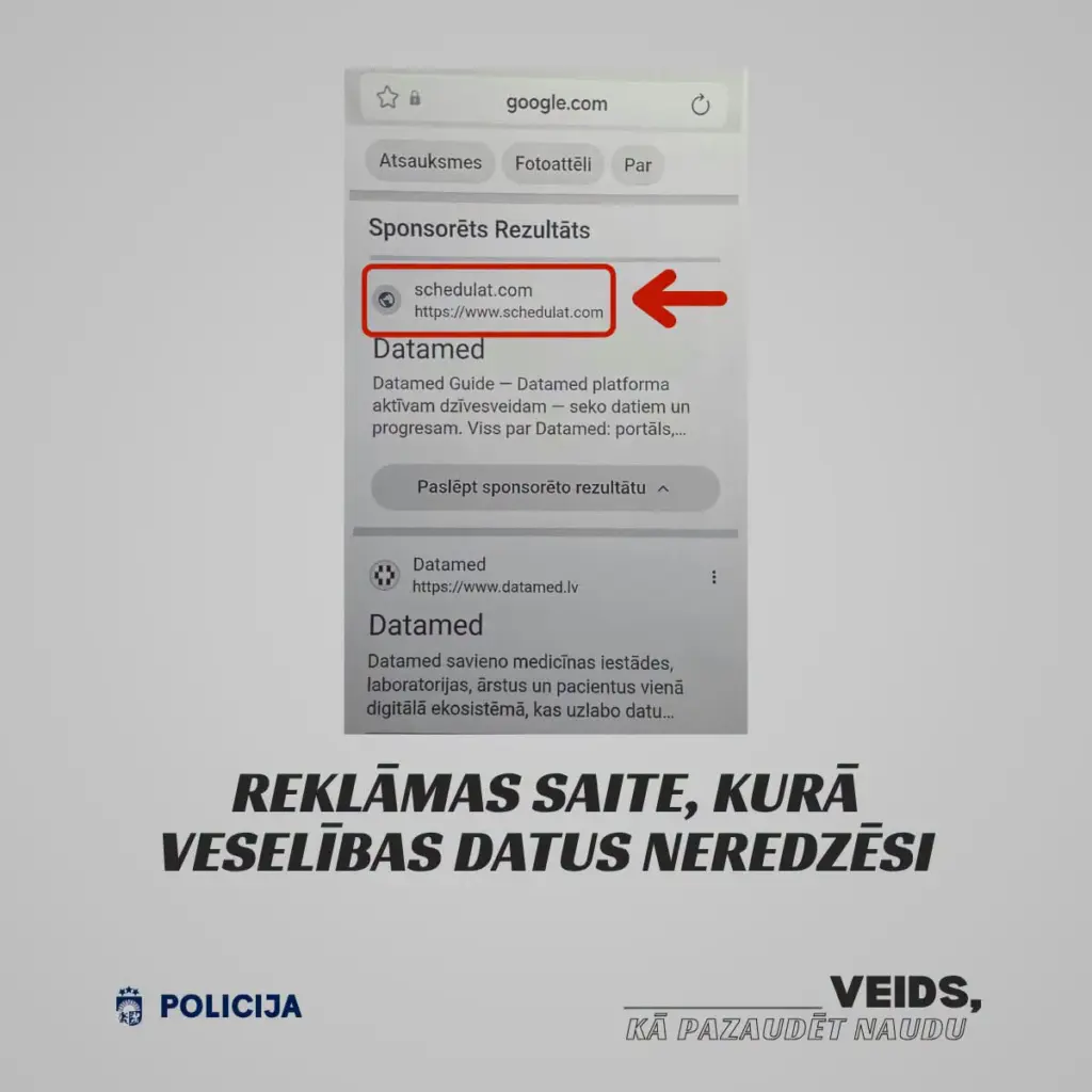 Viltus DATAMED vietnēs iedzīvotājiem izkrāpti vairāk nekā 66 000 eiro