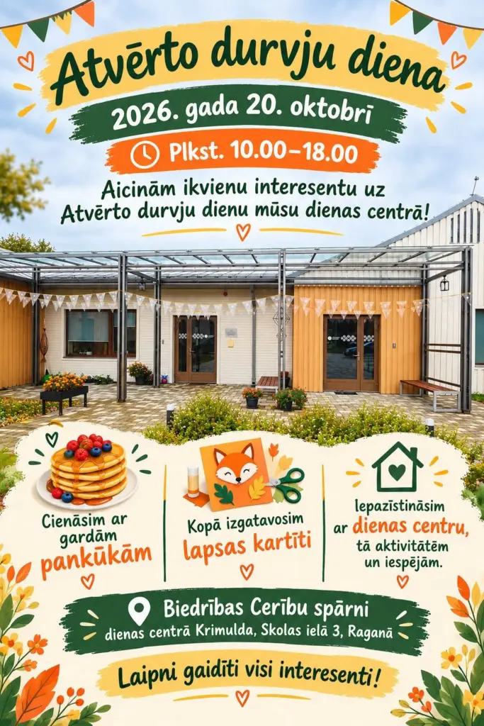 Atvērto durvju diena biedrībā «Cerību spārni»