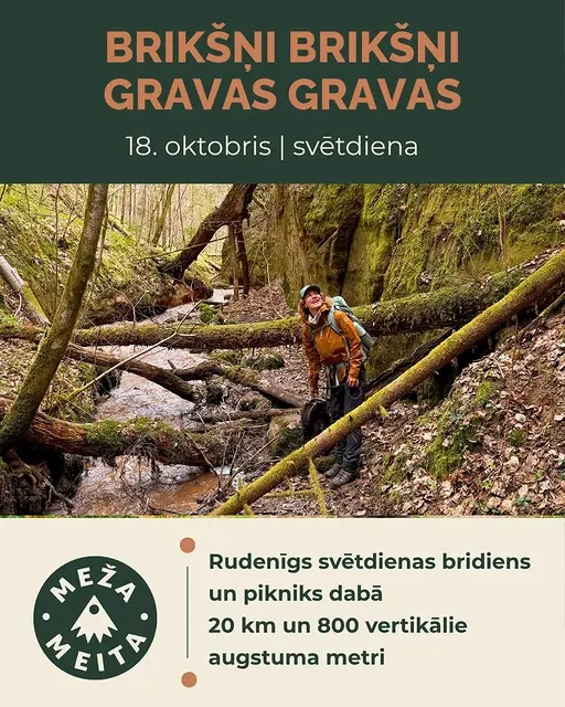 Pārgājiens – brikšņi, brikšņi, gravas, gravas