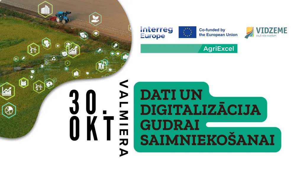 Kā saimniecībā pieejamos datus pārvērst labākos lēmumos? Lauksaimniekus 30. oktobrī aicina uz pasākumu Valmierā