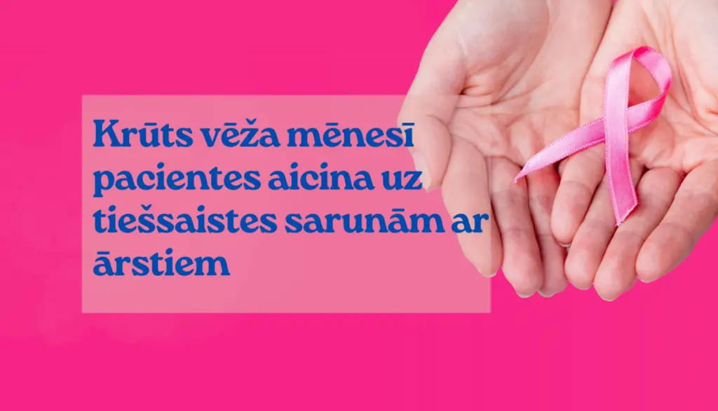 Krūts vēža mēnesī pacientes aicina uz tiešsaistes sarunām ar ārstiem